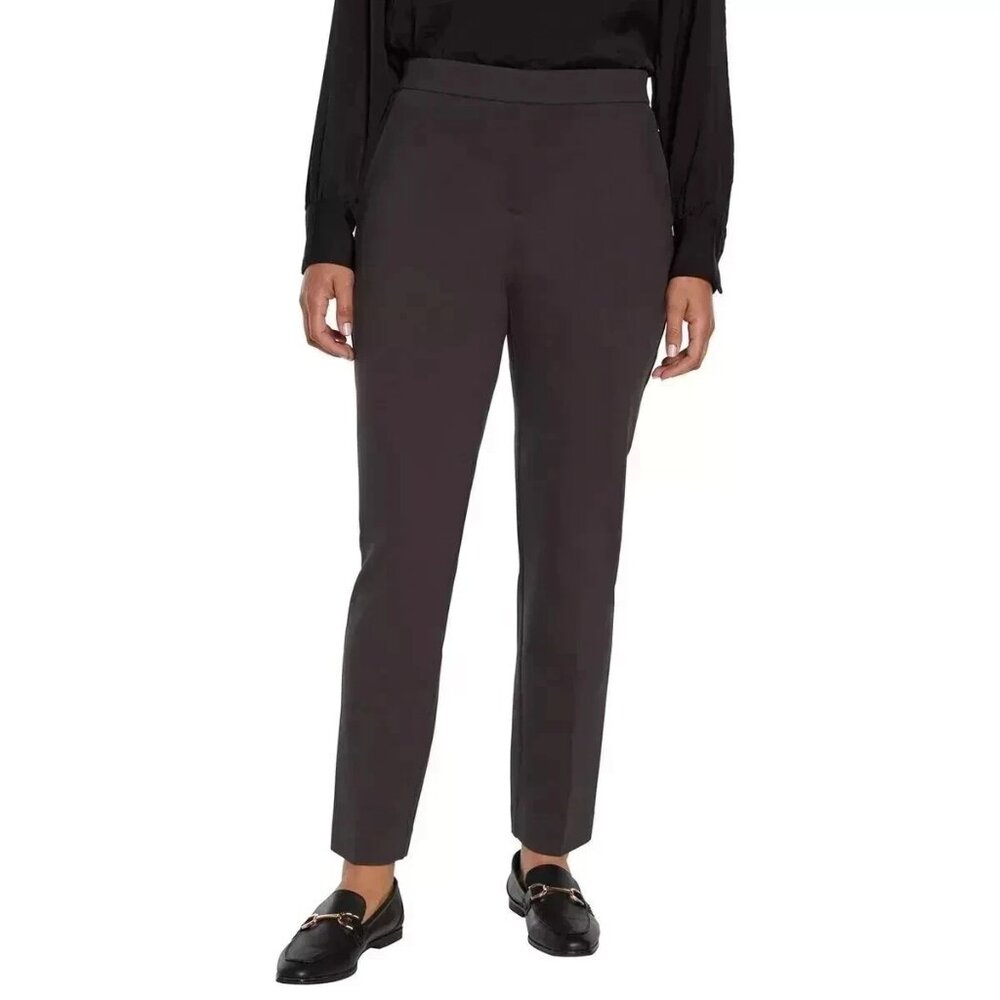 Banana Republic Women's 12 Straight Leg Ponte Pants Flat Front Slacks Brown